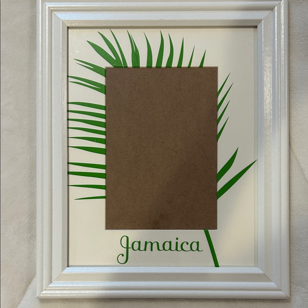 Tropical White and Green Picture Frame